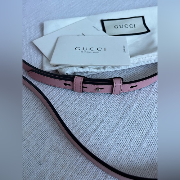 Gucci GG Matelassé Marmont Mini Shoulder Bag in Pink with Silver (RARE COLOR) - Picture 10 of 13